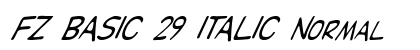 FZ BASIC 29 ITALIC Normal preview