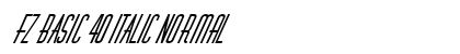 FZ BASIC 40 ITALIC Normal preview