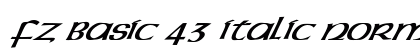 FZ BASIC 43 ITALIC Normal preview