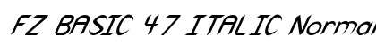 FZ BASIC 47 ITALIC Normal preview