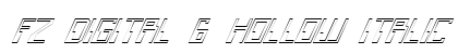 FZ DIGITAL 6 HOLLOW ITALIC Normal preview