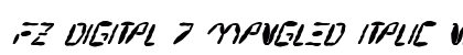 FZ DIGITAL 7 MANGLED ITALIC Normal preview