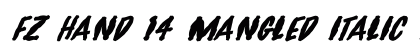 FZ HAND 14 MANGLED ITALIC Normal preview