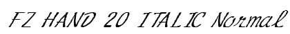 FZ HAND 20 ITALIC Normal preview