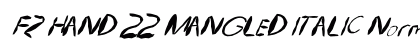 FZ HAND 22 MANGLED ITALIC Normal preview