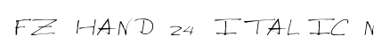 FZ HAND 24 ITALIC Normal preview
