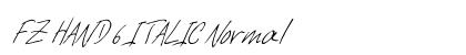 FZ HAND 6 ITALIC Normal preview