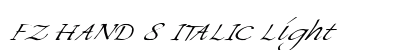 FZ HAND 8 ITALIC Light preview