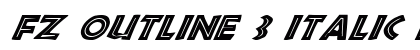 FZ OUTLINE 3 ITALIC Normal preview
