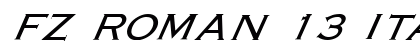 FZ ROMAN 13 ITALIC Light preview