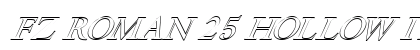 FZ ROMAN 25 HOLLOW ITALIC Normal preview