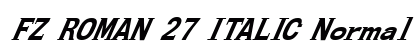 FZ ROMAN 27 ITALIC Normal preview