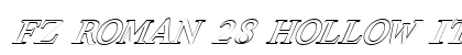 FZ ROMAN 28 HOLLOW ITALIC Normal preview
