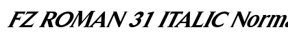 FZ ROMAN 31 ITALIC Normal preview