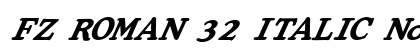 FZ ROMAN 32 ITALIC Normal preview