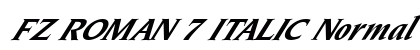 FZ ROMAN 7 ITALIC Normal preview