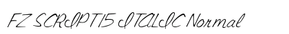 FZ SCRIPT 15 ITALIC Normal preview