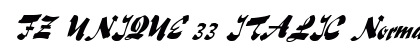 FZ UNIQUE 33 ITALIC Normal preview