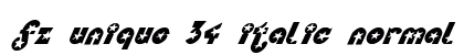 FZ UNIQUE 34 ITALIC Normal preview