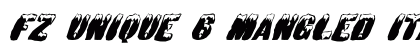 FZ UNIQUE 6 MANGLED ITALIC Normal preview