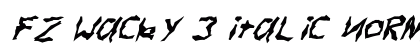 FZ WACKY 3 ITALIC Normal preview