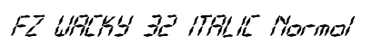 FZ WACKY 32 ITALIC Normal preview