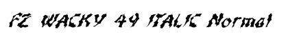 FZ WACKY 49 ITALIC Normal preview