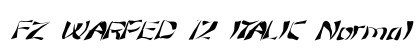 FZ WARPED 12 ITALIC Normal preview