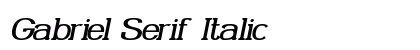 Gabriel Serif Italic Preview