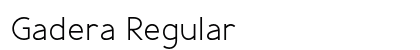 Gadera Regular preview