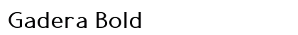 Gadera Bold preview