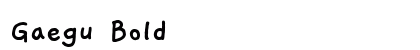 Gaegu Bold preview