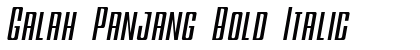 Galah Panjang Bold Italic Preview