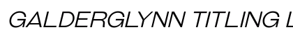 Galderglynn Titling Light Italic preview