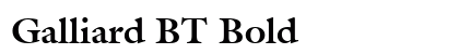 Galliard BT Bold preview