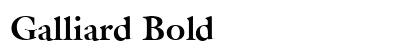 Galliard Bold preview