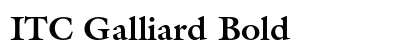 ITC Galliard Bold preview