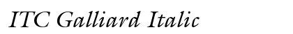 ITC Galliard Italic Preview