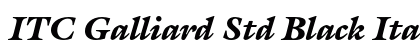 ITC Galliard Std Black Italic Preview