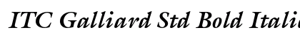 ITC Galliard Std Bold Italic Preview