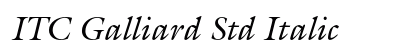 ITC Galliard Std Italic Preview