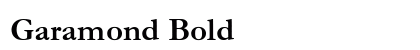 Garamond Bold Font
