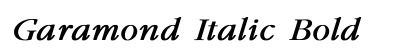 Garamond Italic Bold preview