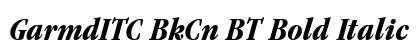GarmdITC BkCn BT Bold Italic Preview