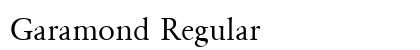 Garamond Regular Font