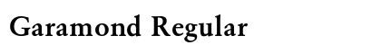 Garamond Regular Font