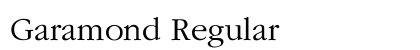 Garamond Regular Font