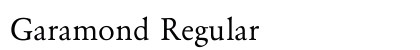 Garamond Regular Font