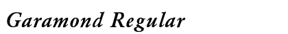 Garamond Regular Font