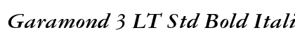 Garamond 3 LT Std Bold Italic Font